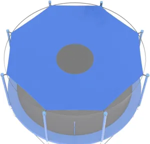 Oxford Cloth Trampoline Shade Cover Waterproof Anti-UV Trampoline Top Cover, Outdoor Sunscreen Tear Resistant Canopy