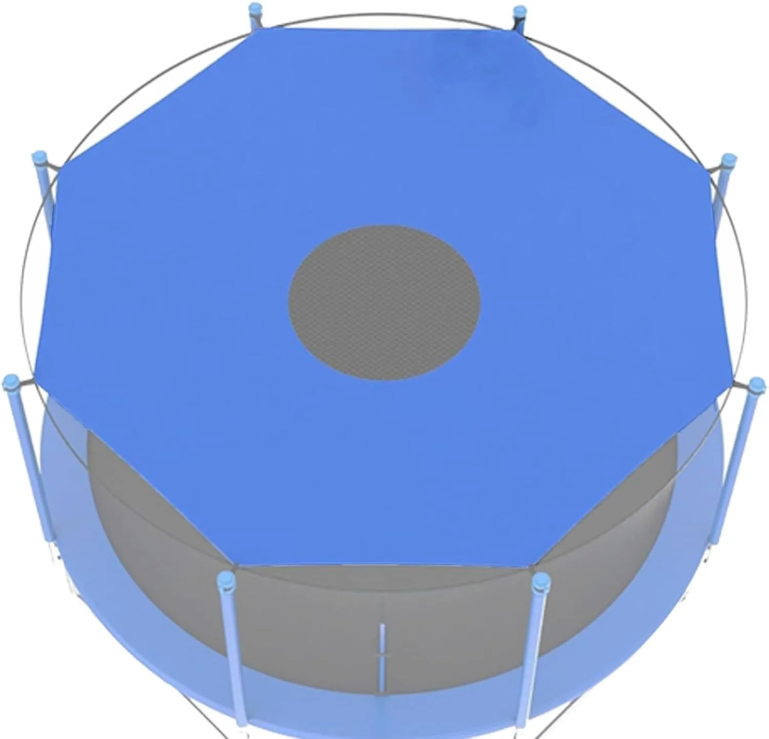 Oxford Cloth Trampoline Shade Cover Waterproof Anti-UV Trampoline Top Cover, Outdoor Sunscreen Tear Resistant Canopy