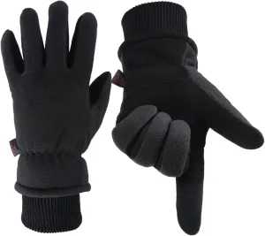 OZERO Men & Women Winter Gloves -30°F Deerskin Leather Water-resistant Windproof Cold Weather Glove for Driving Hiking