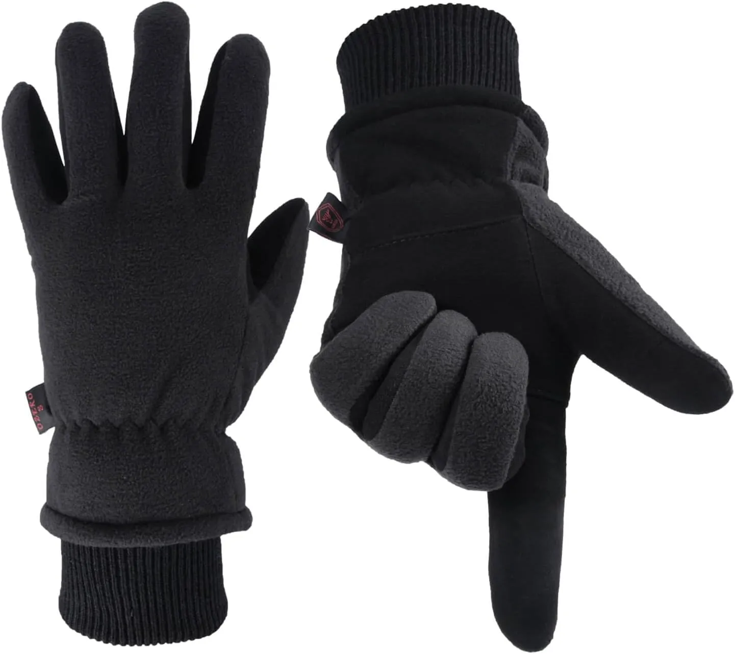 OZERO Men & Women Winter Gloves -30°F Deerskin Leather Water-resistant Windproof Cold Weather Glove for Driving Hiking