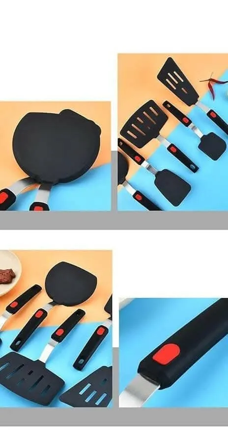 P-Plus International Pancake Spatula Silicone Turner (Nonstick Safe)