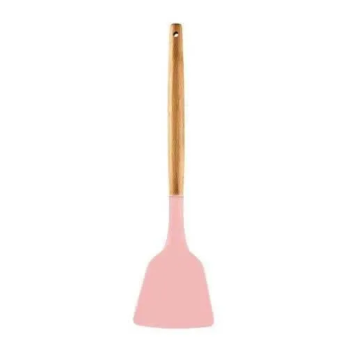 P-Plus International Silicone Spatula Turner – Flexible & Heat-Resistant (Pink)