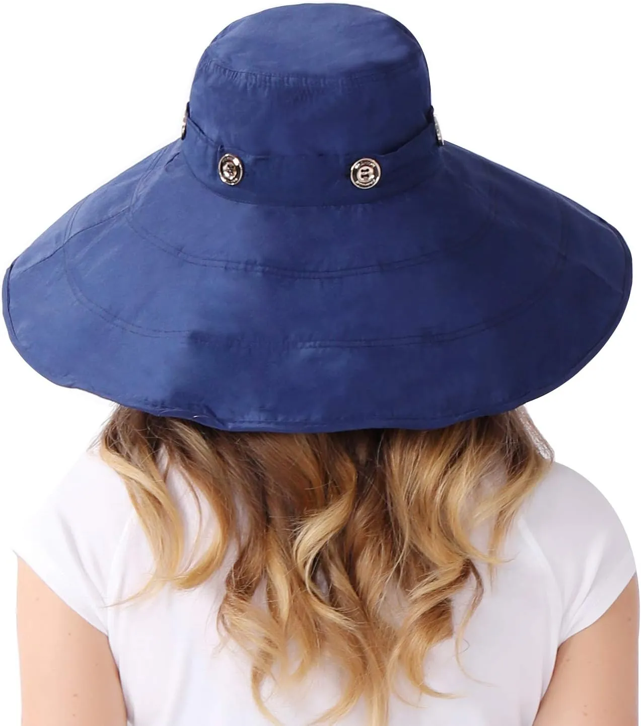 Packable Extra Large Brim Floppy Sun Hat Reversible UPF 50  Beach Sun Bucket Hat
