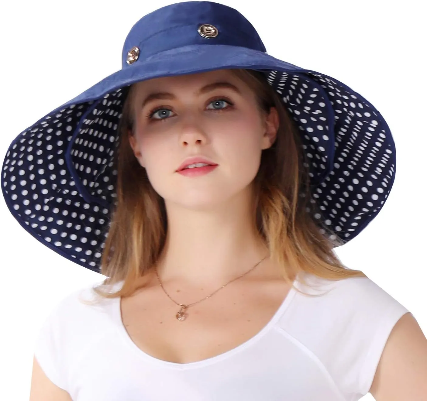 Packable Extra Large Brim Floppy Sun Hat Reversible UPF 50  Beach Sun Bucket Hat