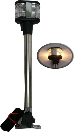 Pactrade Marine Boat Warm White 11" Foldable Dual Mount Anchor Stern Light Aluminum Pole for Boat Yacht Pontoon