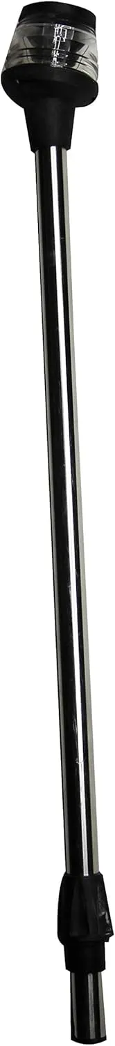 Pactrade Marine Navigation Lights for Boats LED - 24-Inch White LED Stern Light/LED Anchor Light with Removable Flat-Top Base and American Flag 12x18 Inches (250 LM, 2 NM) | Boat Navigation Lights