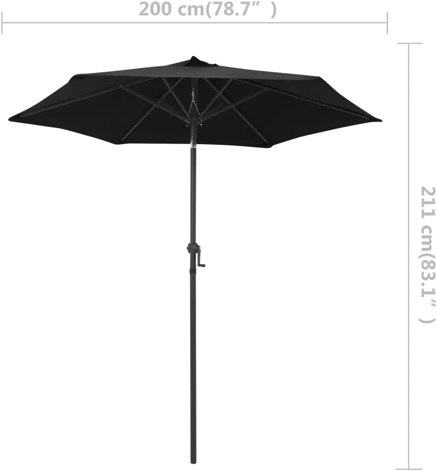 Parasol Sand White,Sunshade Shelter Outdoor Canopy，Beach Umbrella，Boat Umbrella,Picnic Table，Market Umbrella，Vehicle Awning,for Deck, Lawn, Backyard and Pool,78.7"x83.1" Aluminum