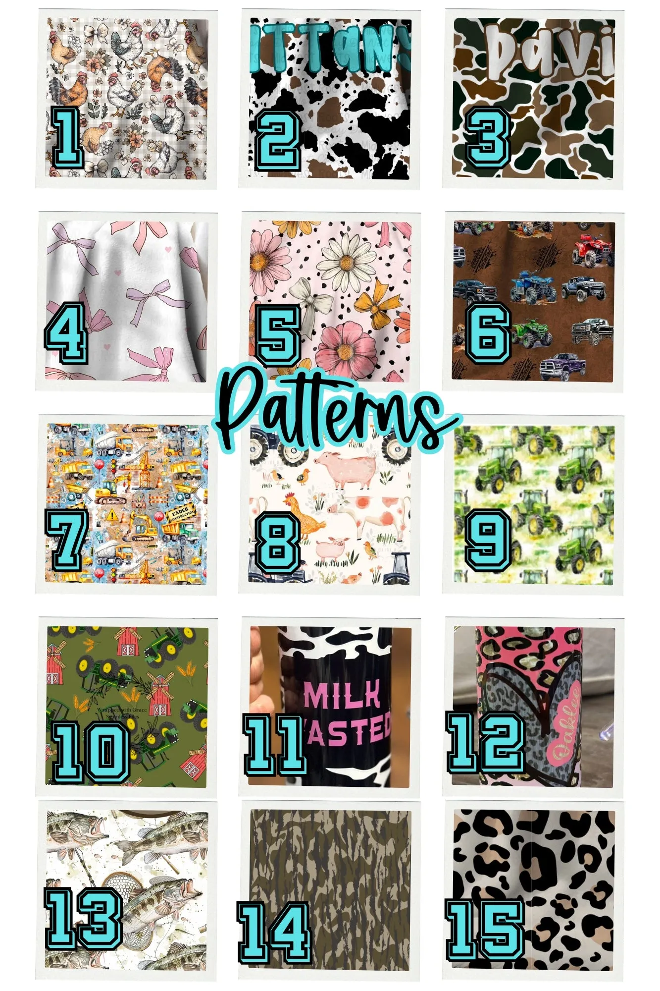 Pattern Kids Sippy or Waterbottle