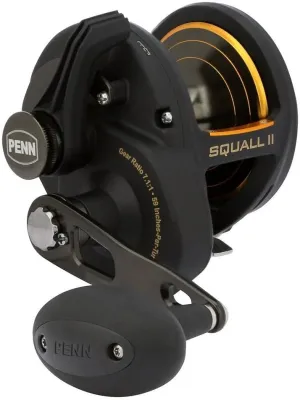 PENN Squall II Lever Drag Fishing Reel, Size 40, Graphite Body and Sideplates, Stainless Steel Main and Pinion Gears, Powerful PENN Dura-Drag