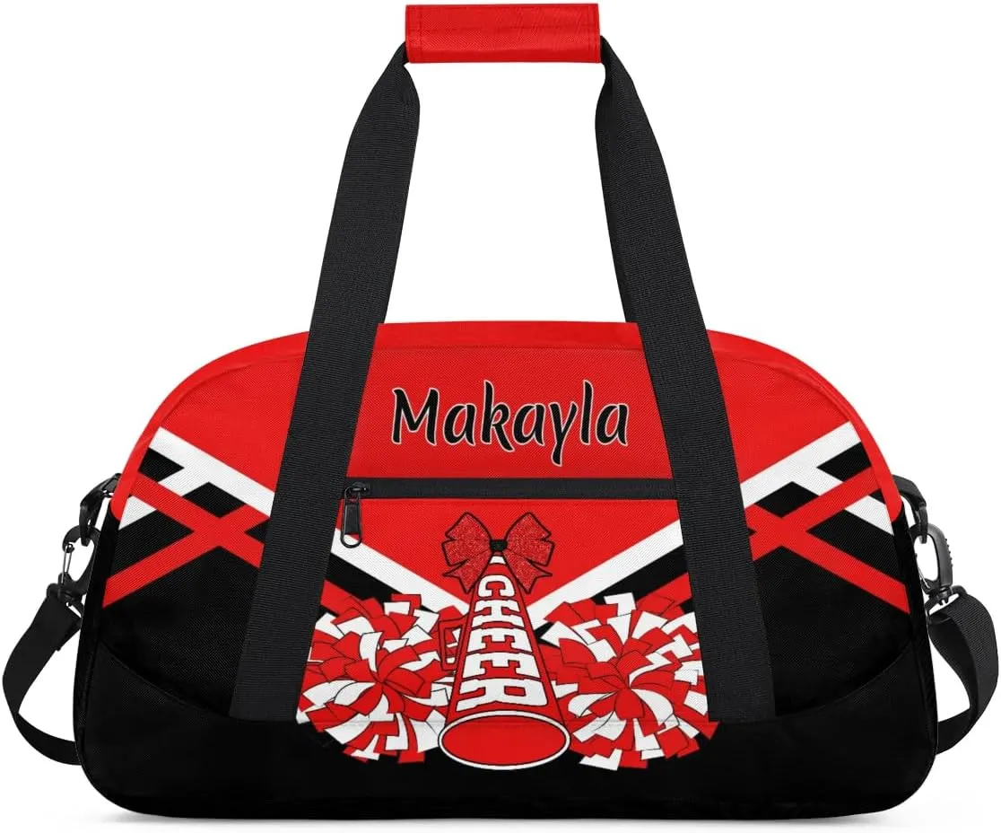 Personalized Girls Cheerleader Bag with Name Customized Kids Cheer Bag Foldable Sports Travel Bag