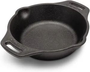 Petromax Cast Iron Fire Skillet for Kitchen or Camping, Pre-Seasoned Cookware for Campfire or Home Oven and Stove, Conducts Heat Evenly, Side Handles, 6"