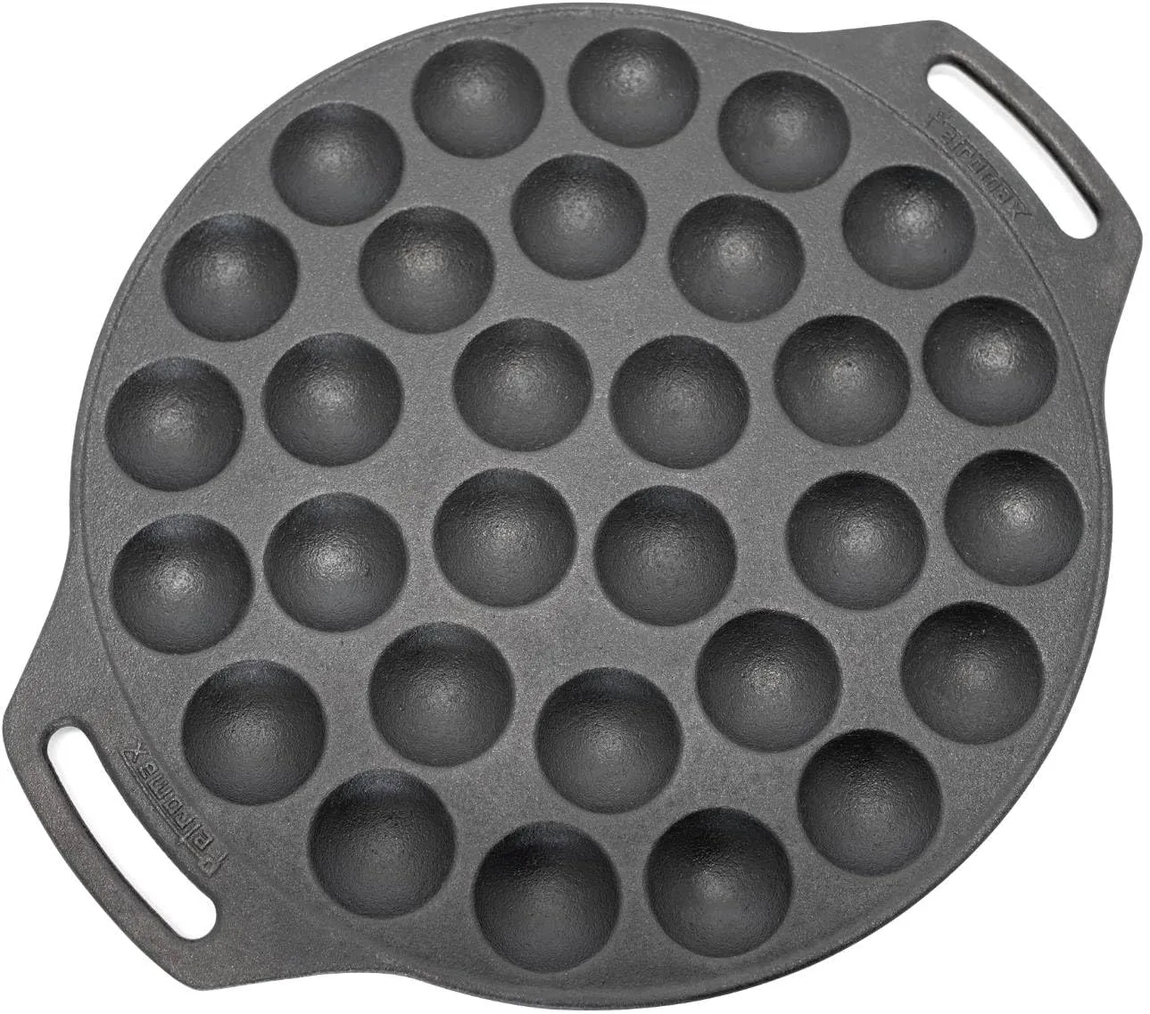 Petromax Cast Iron Poffertjes Pan for Hygge Kitchen or Camping, Ebelskivers/Aebleskivers Griddle Cookware Conducts Heat Evenly