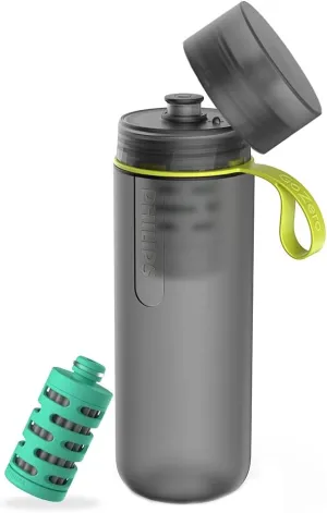 PHILIPS GoZero Active Water Bottle - Adventure Filter, BPA-Free
