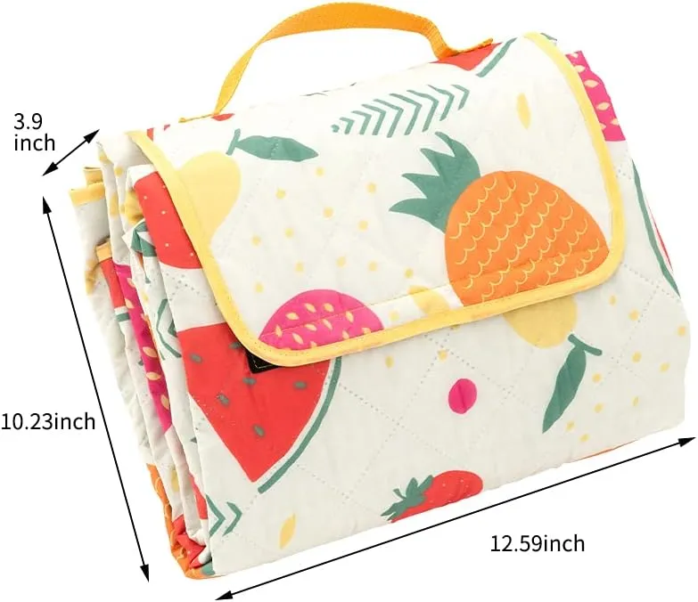 Picnic Blankets, Portable Outside Baby Blanket, 3 Layer Picnic Mat for Camping, 79" x 59" Large Waterproof Sand Proof Camping Blanket, Lightweight Folding Portable Travel Blanket