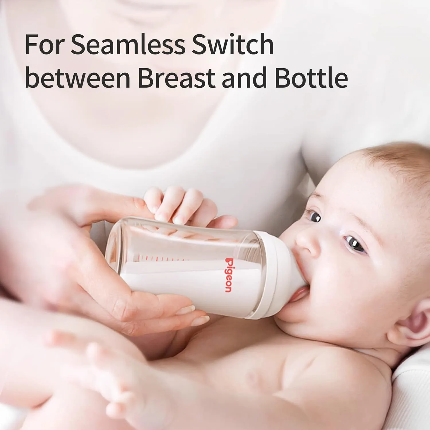 Pigeon Silicone Nipple (LL) with Latch-On Line, Natural Feel, 9  Months, 4 Counts