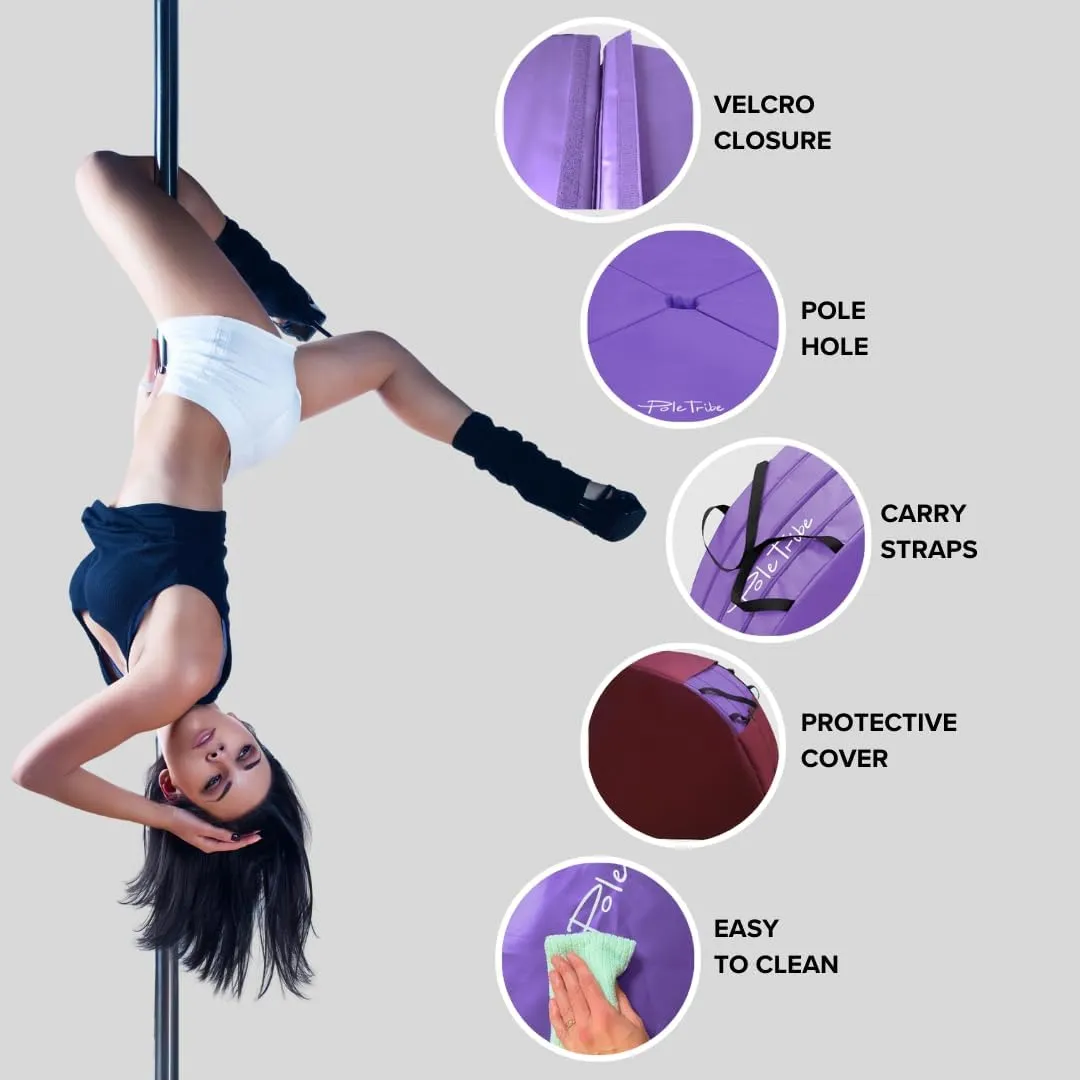 Pole Tribe Pole Dance Mats, 3.6" Thick, 5ft Wide Pole Crash Mats, Specialized Fall Safety Padding Made for Pole