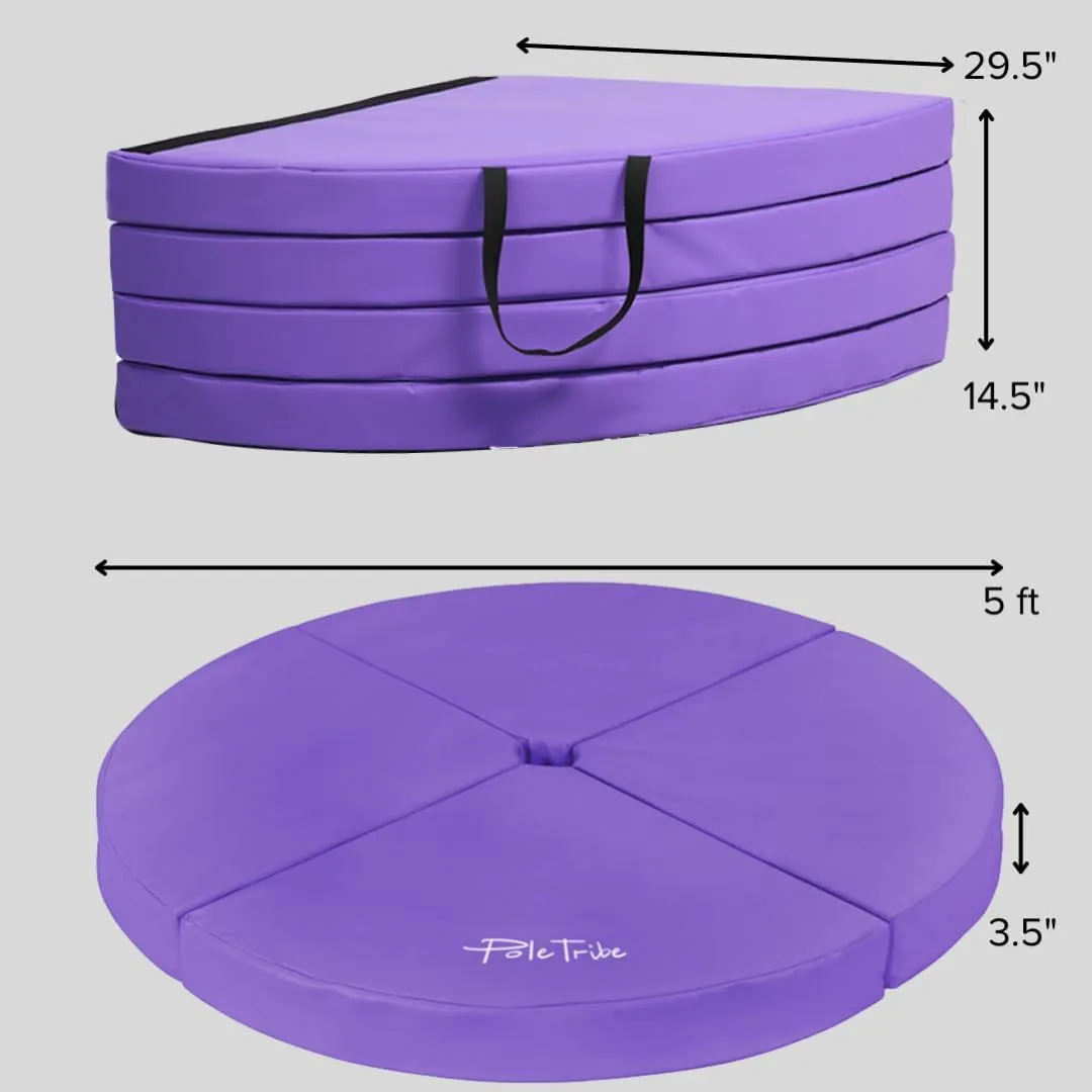 Pole Tribe Pole Dance Mats, 3.6" Thick, 5ft Wide Pole Crash Mats, Specialized Fall Safety Padding Made for Pole