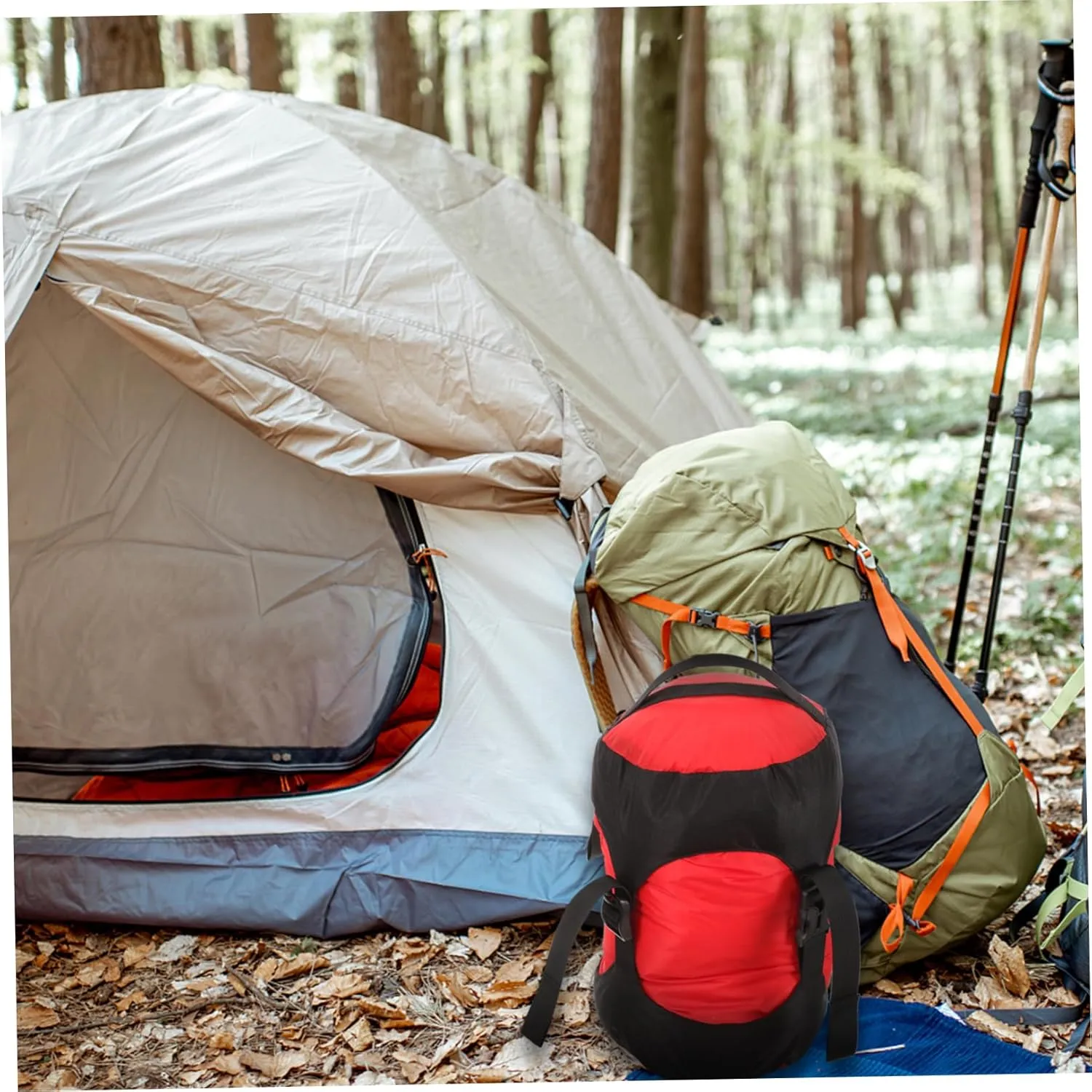 POPETPOP Storage Bag Hiking Large Compression Bag Camping Climb Bag Traveling Bag Organizer Foldable Light Sack
