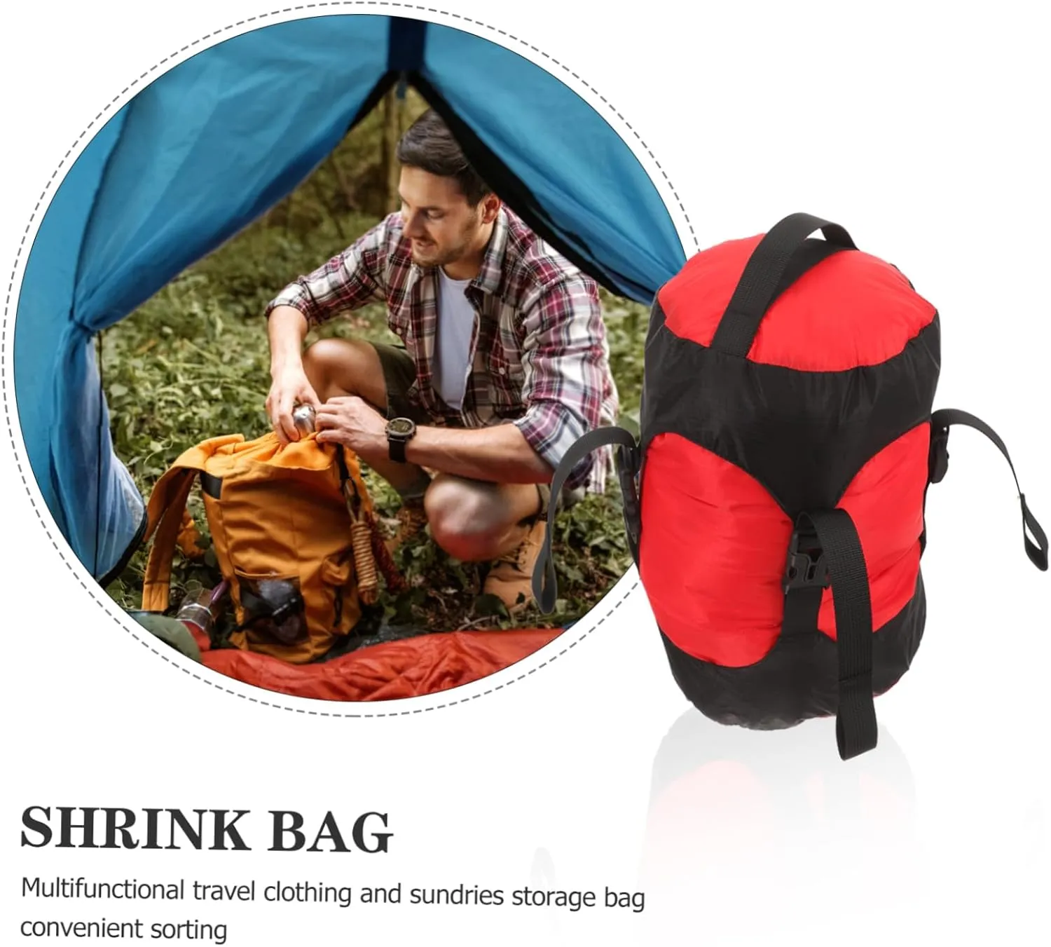POPETPOP Storage Bag Hiking Large Compression Bag Camping Climb Bag Traveling Bag Organizer Foldable Light Sack