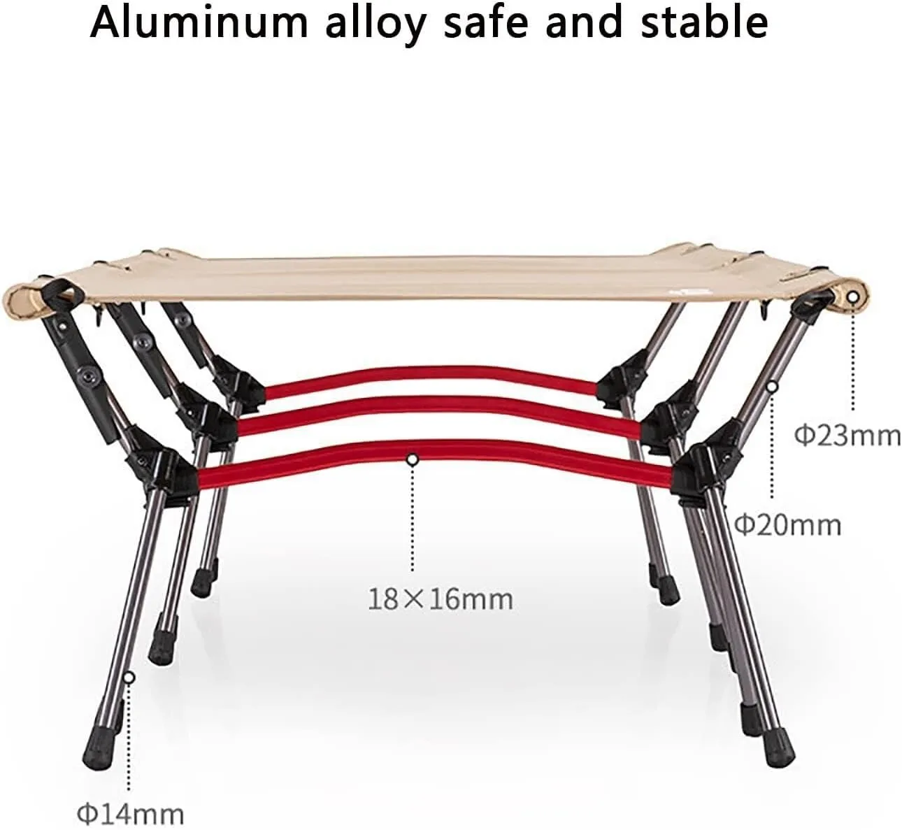 Portable Detachable Extra Wide Sleeping Cot, Folding Camping Cot,Max Load 330 LBS, Compact for Outdoor Indoor use for Camping, BBQ, Hiking, Backpacking, Beach, Office(Khaki)