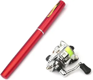 Portable Pocket Fishing Rod Telescopic Pen Shaped Fishing Rod Fishing Rod for Salt/Freshwater Fishing