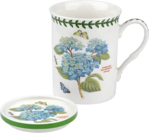 Portmeirion Botanic Garden Blue Hydrangea Mug and Coaster Set