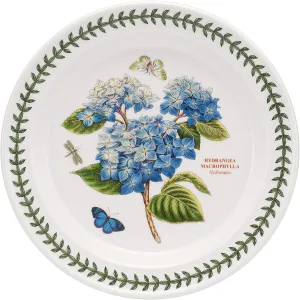 Portmeirion Botanic Garden Hydrangea Dinner Plate | 10 Inch | Round Porcelain Salad, Pasta, and Steak Dinner Plate | Dinnerware Plates | Dishwasher and Microwave Safe | Made in England