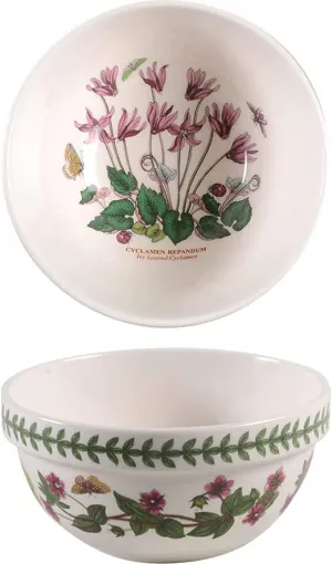 Portmeirion Botanic Garden Stacking Bowl | Set of 6 Bowls with Assorted Motifs | 5.5 Inch | Made from Fine Earthenware | Microwave and Dishwasher Safe | Made in England
