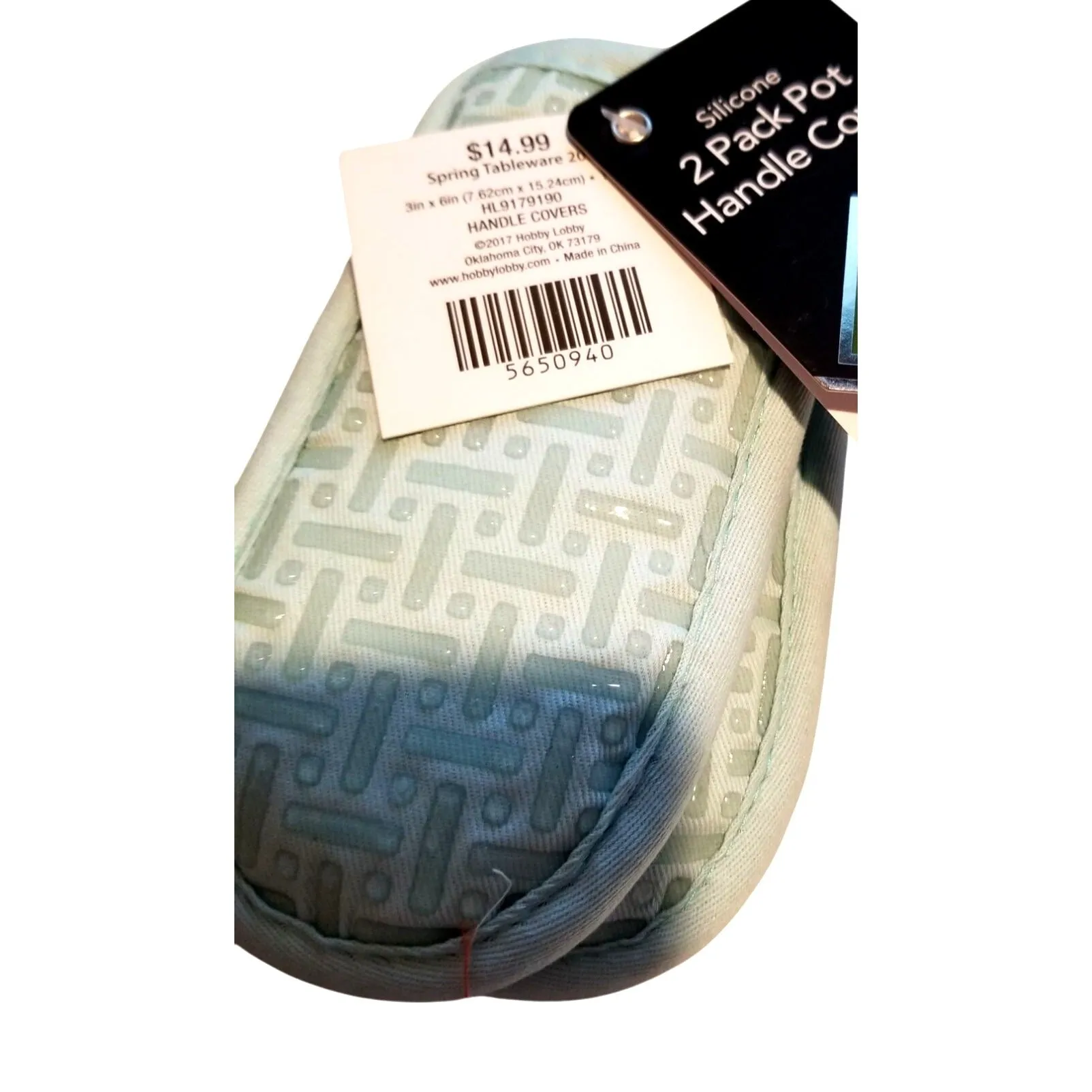 Pot Handle Holder Supreme Blue Set of 2  Silicone 2 pack  Cover Teflon 3 x 6