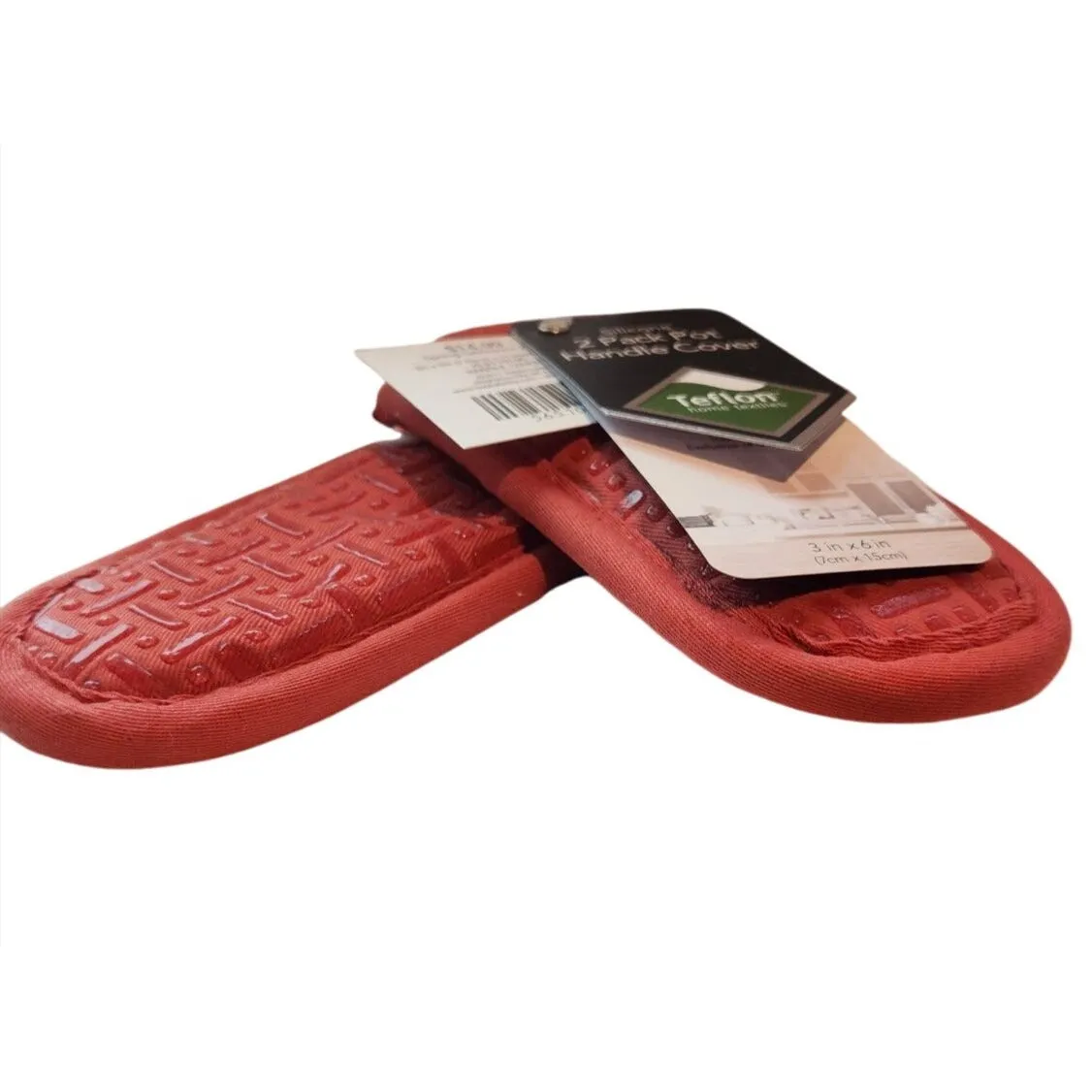 Pot Handle Holder Supreme Red Set of 2  Silicone 2 pack  Cover Teflon 3 x 6