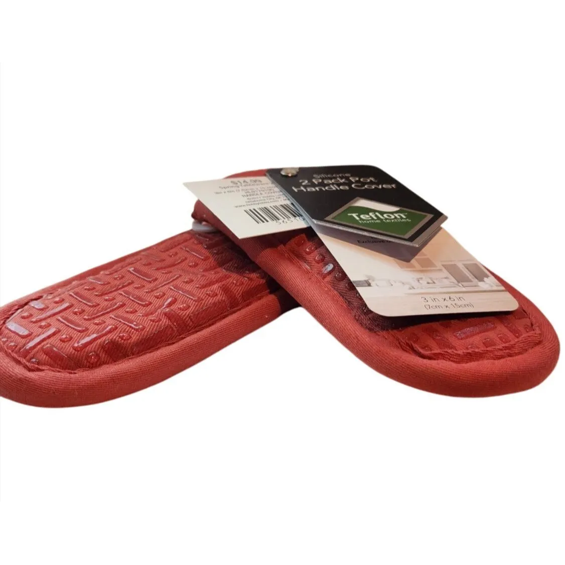 Pot Handle Holder Supreme Red Set of 2  Silicone 2 pack  Cover Teflon 3 x 6