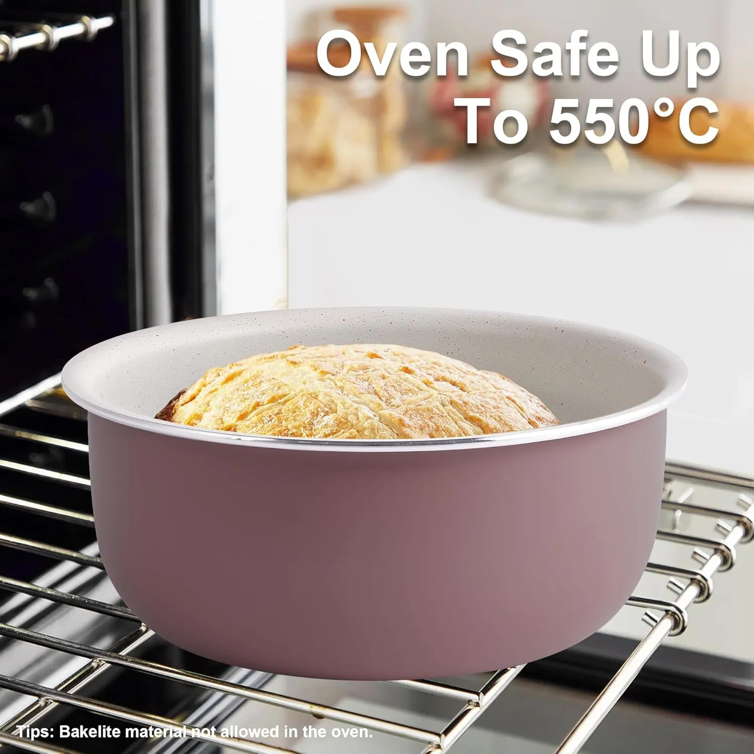 Pots and Pans Set Nonstick - YIIFEEO Kitchen Cookware Sets Detachable Handle Pot and Pan Set Removable Handle Camping Cooking Set, Oven Broiler Safe 550F Non Toxic Frying Pans for Cooking Pan Set Gift