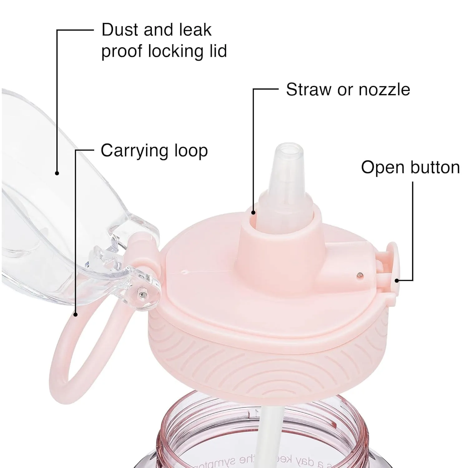 Pregnancy Water Bottle Tracker – Pregnancy Must Haves – Pregnancy Gifts for Expecting Mom – Pregnancy Essentials Nausea Relief – Weekly Stickers   Straw   BPA Free   Pink