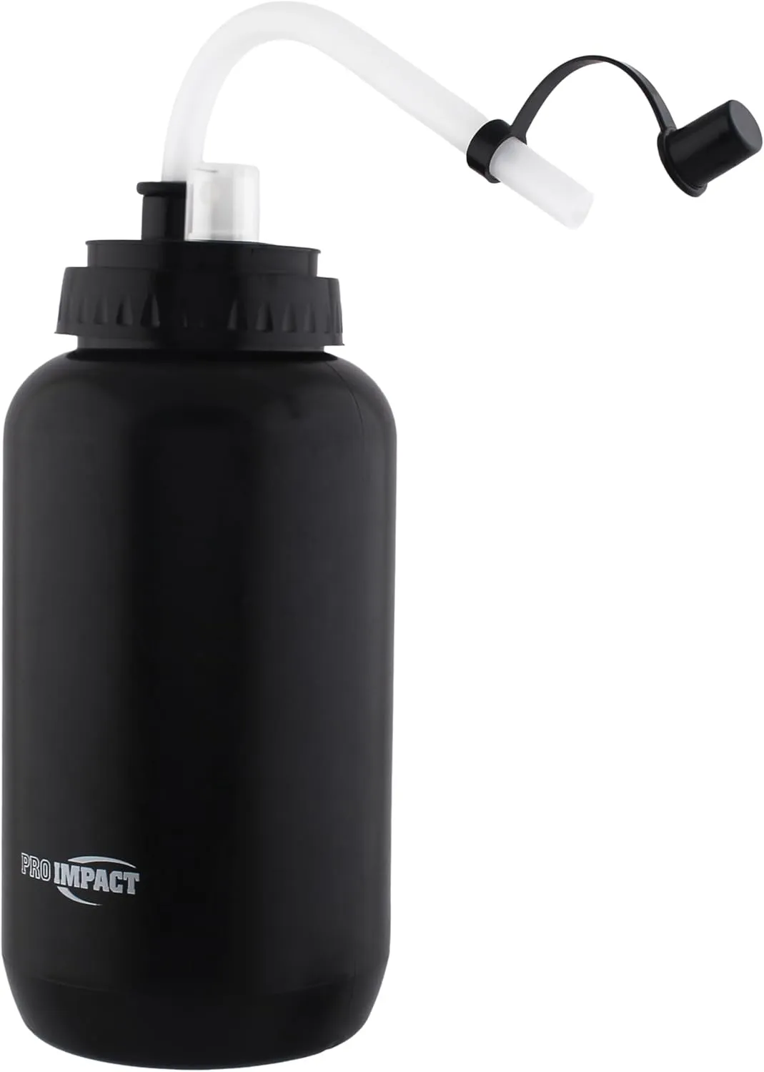 Pro Impact Squeezable Water Bottle with Bendable Long Straw and Spray cap - LDPE BPA Free Plastic - Hydration for Baseball Hockey Gym MMA Yoga Boxing Cycling Softball Football Lacrosse (35.5 Oz.)