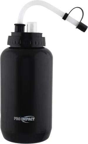 Pro Impact Squeezable Water Bottle with Bendable Long Straw and Spray cap - LDPE BPA Free Plastic - Hydration for Baseball Hockey Gym MMA Yoga Boxing Cycling Softball Football Lacrosse (35.5 Oz.)