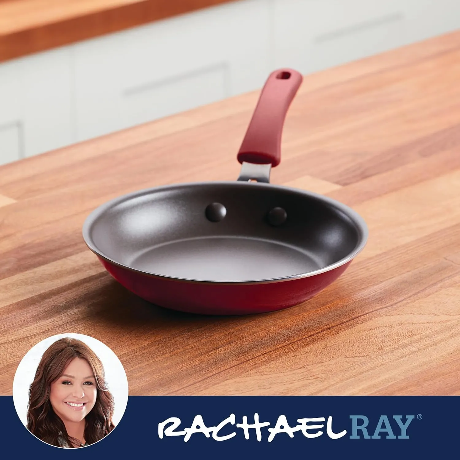 Rachael Ray Cook   Create Nonstick Frying Pan/Skillet, 8.5 Inch, Red
