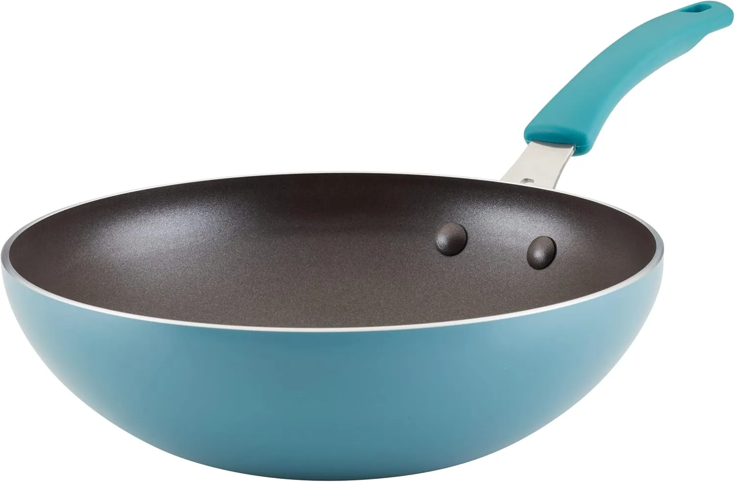 Rachael Ray Cook   Create Nonstick Stir Fry Pan/Wok, 10.5 Inch, Agave Blue