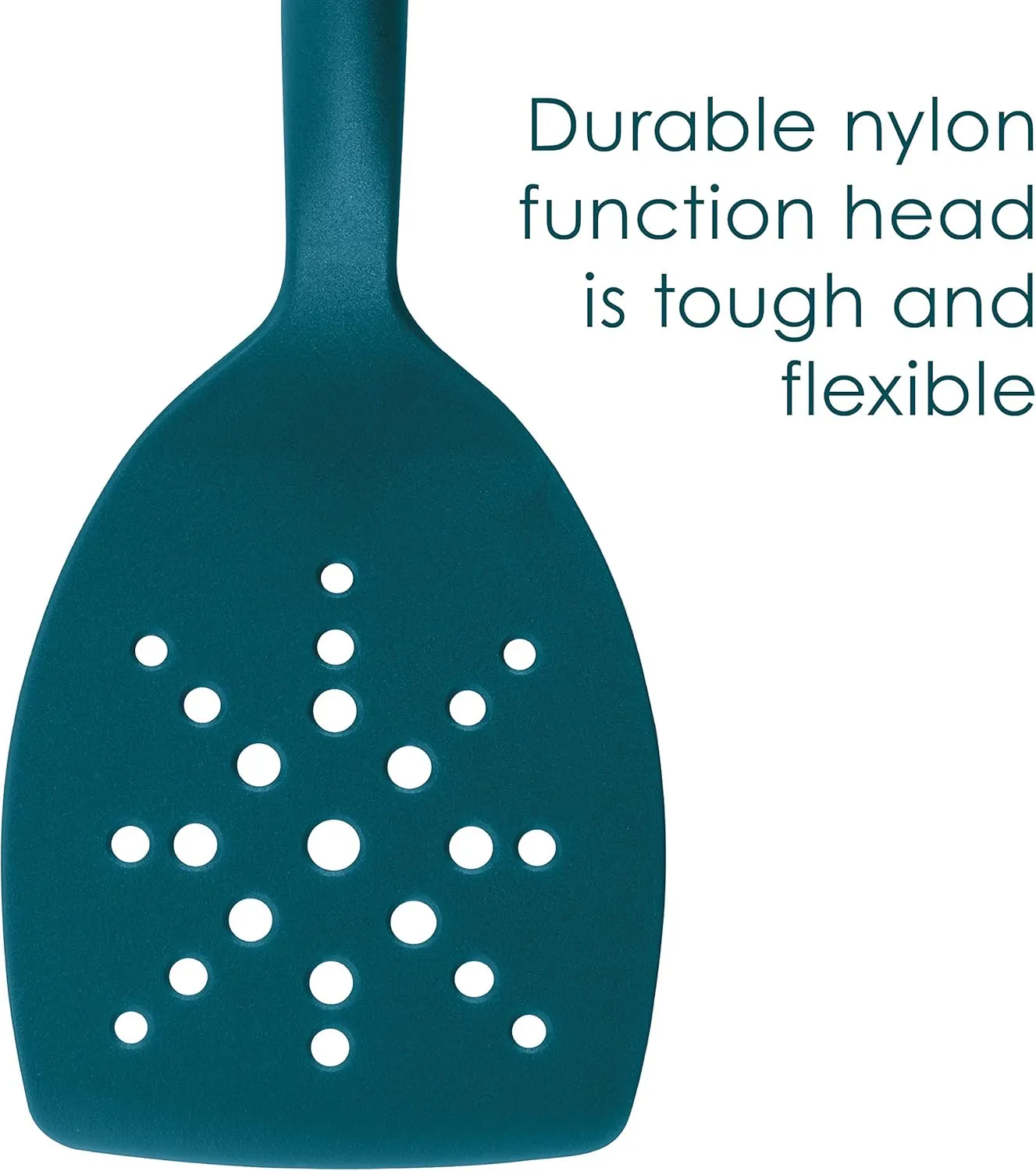 Rachael Ray Tools and Gadgets Spoon, Slotted and Solid Turners Set/ Cooking Utensils - 3 Piece, Teal Blue
