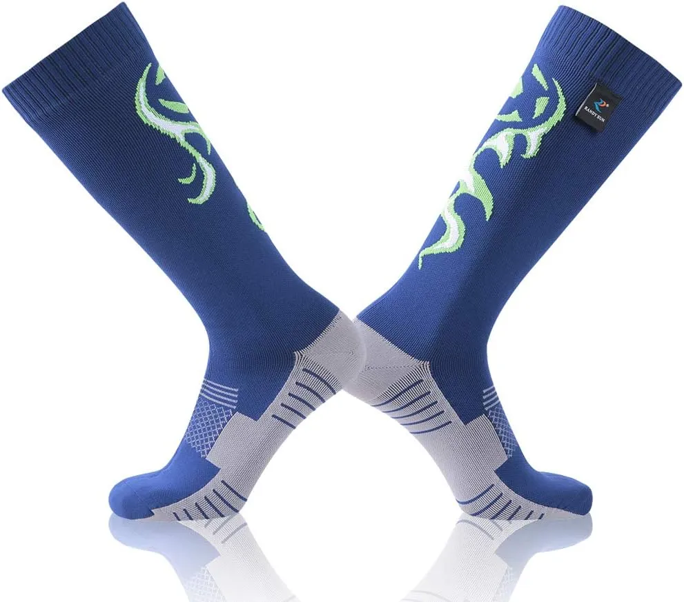 RANDY SUN Waterproof Skiing Socks, [SGS Certified] Unisex Knee High Breathable Hiking Trekking Sock 1 Pair
