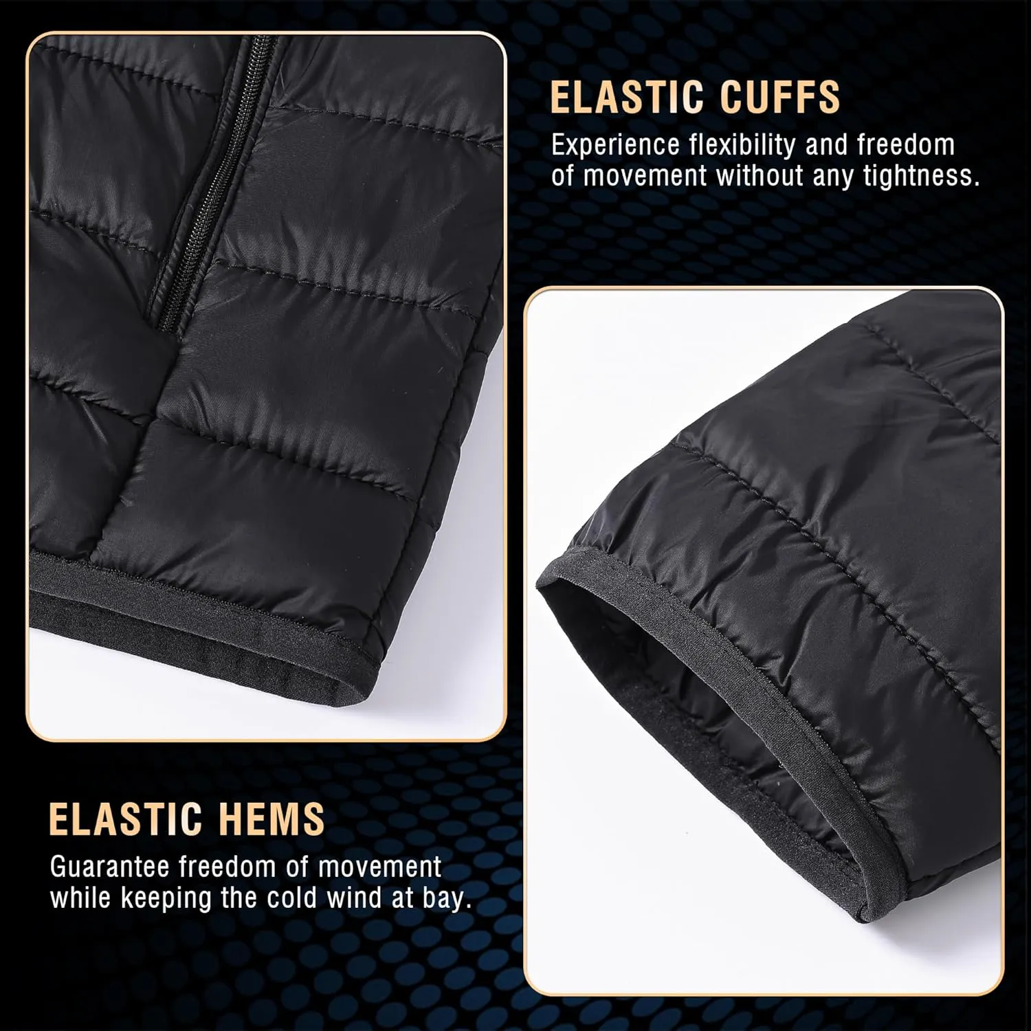 Rapoo Men's Puffer Jackets Lightweight Winter Jackets Coats Water Resistant Windproof Insulated