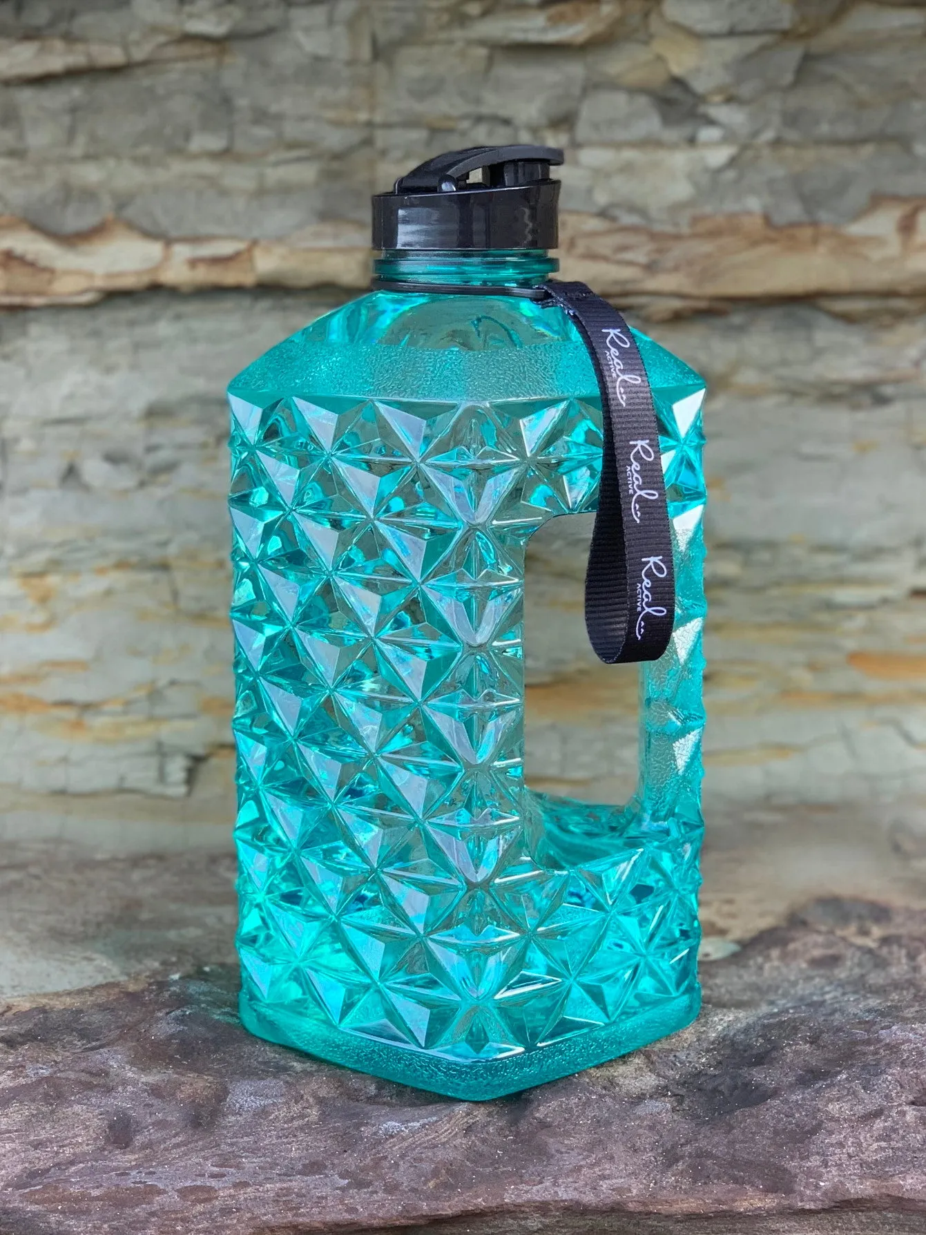 Real Active 2.2L Water Bottle - Aqua Splash
