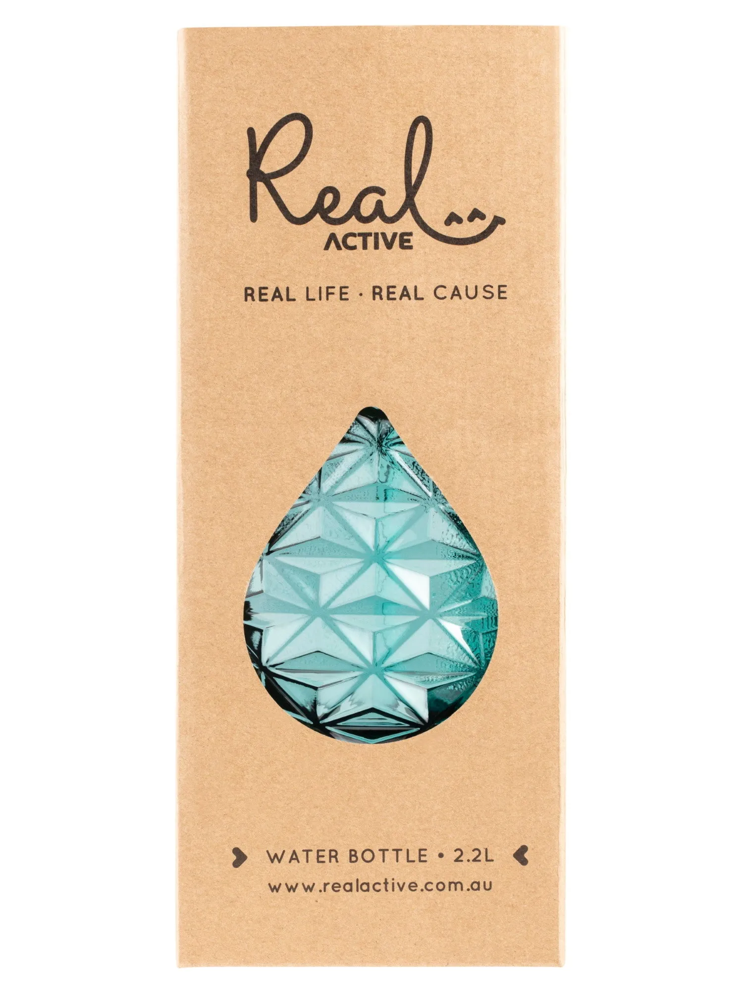 Real Active 2.2L Water Bottle - Aqua Splash