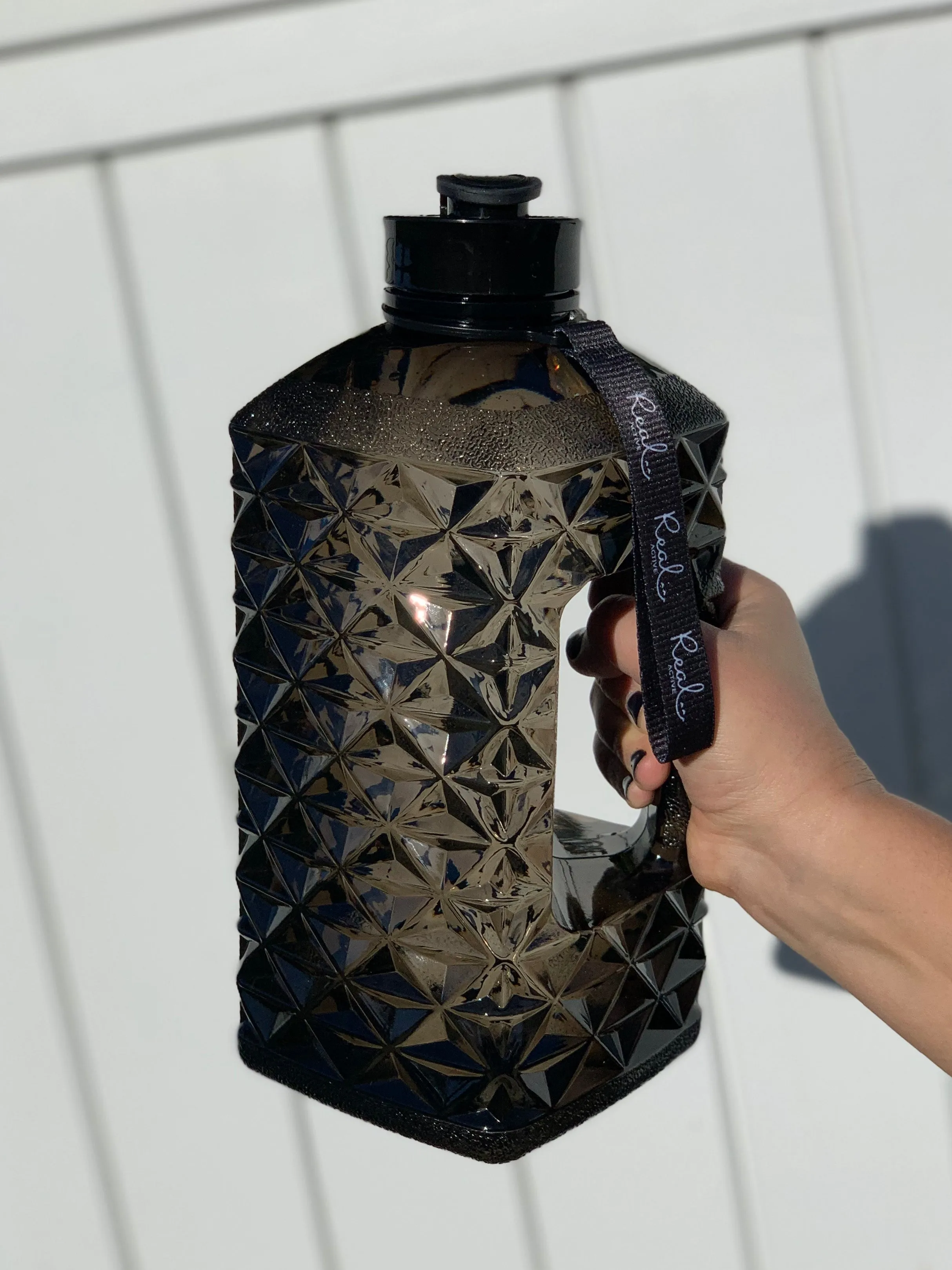 Real Active 2.2L Water Bottle - Classic Black