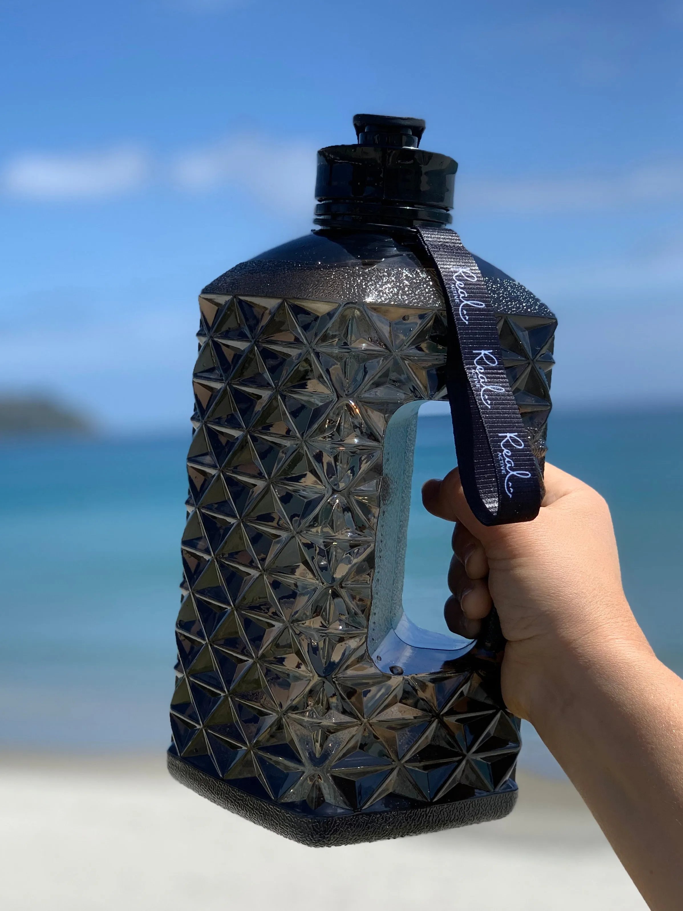 Real Active 2.2L Water Bottle - Classic Black