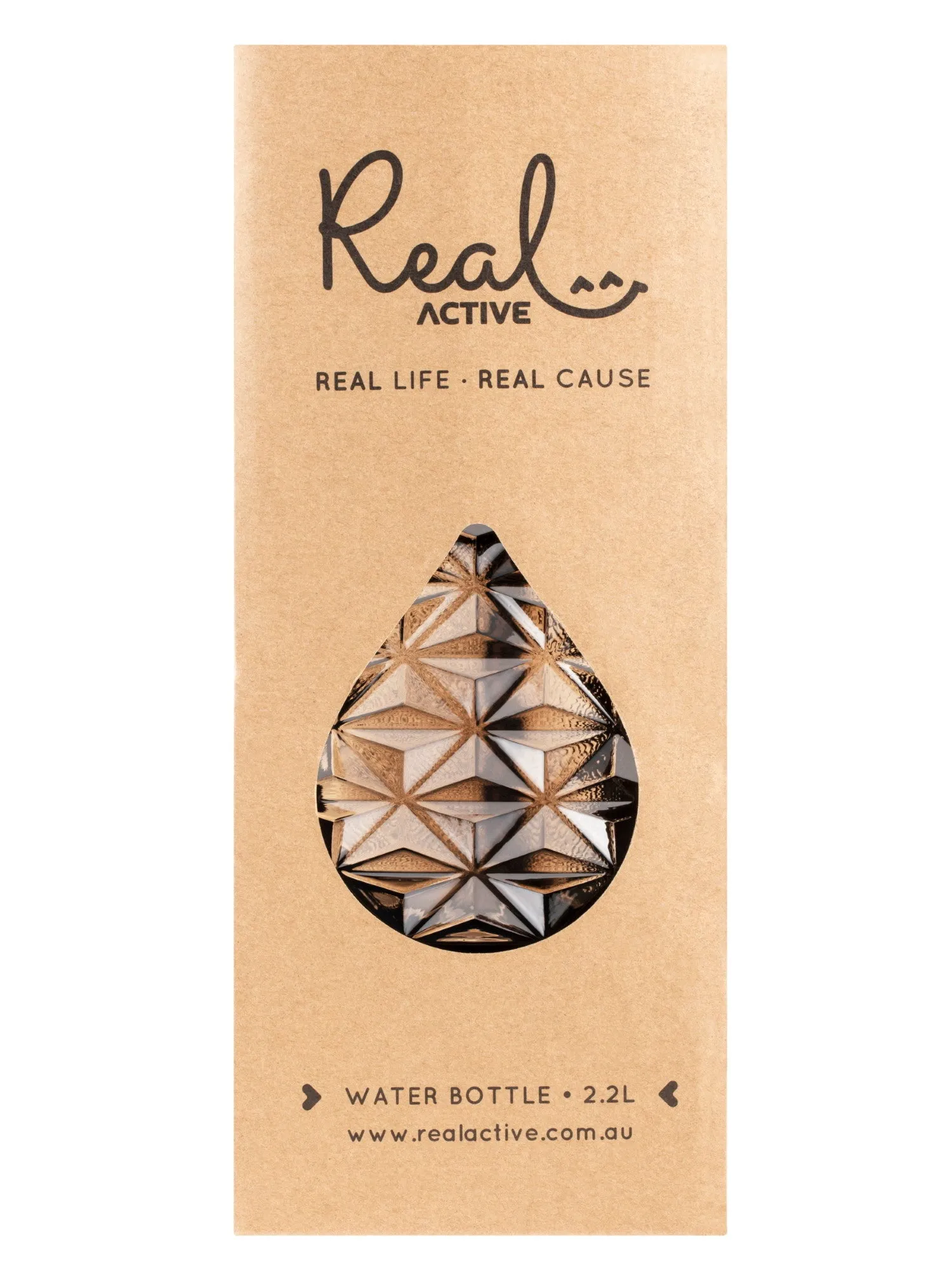 Real Active 2.2L Water Bottle - Classic Black