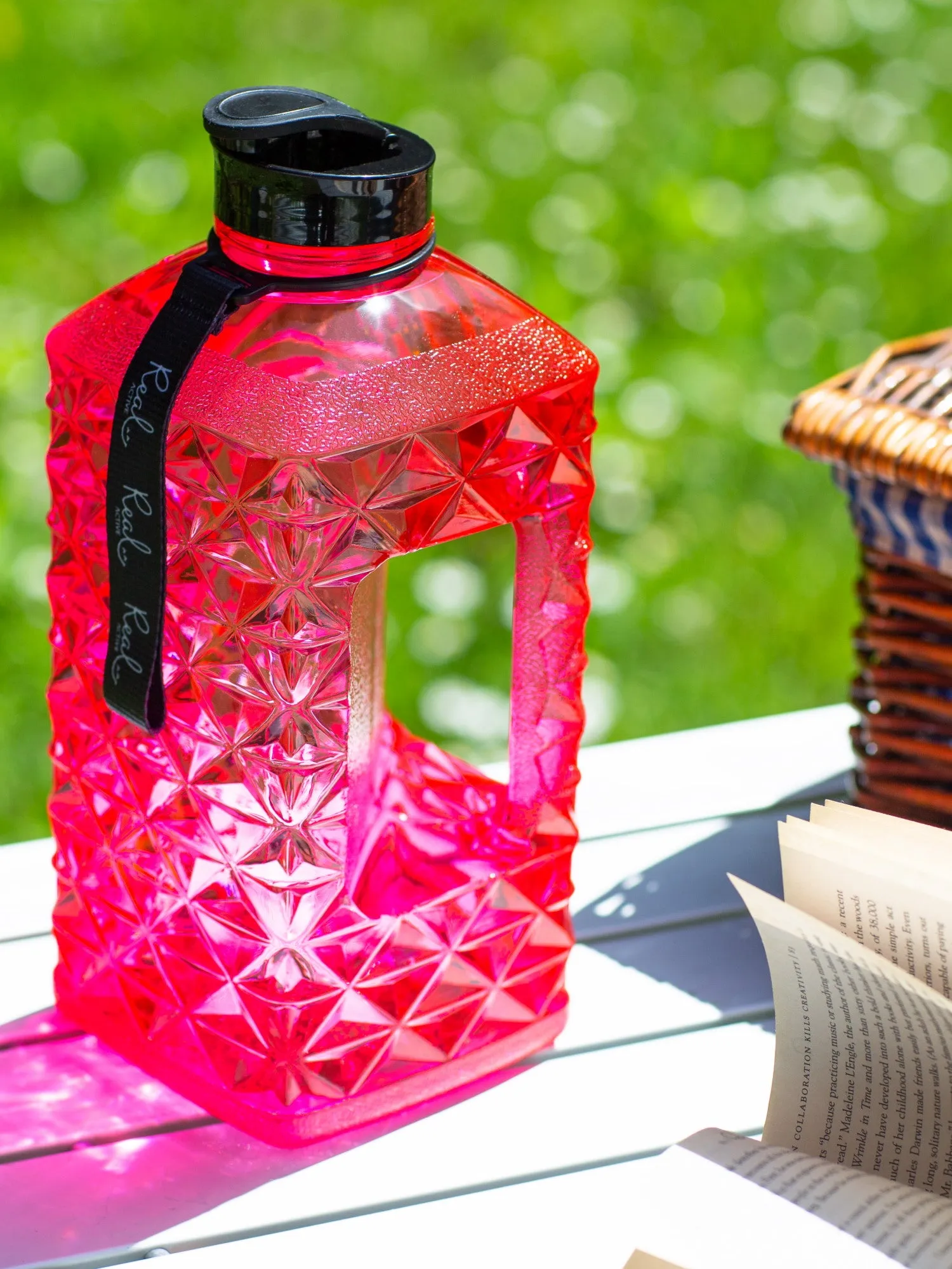 Real Active 2.2L Water Bottle - Tickled Pink