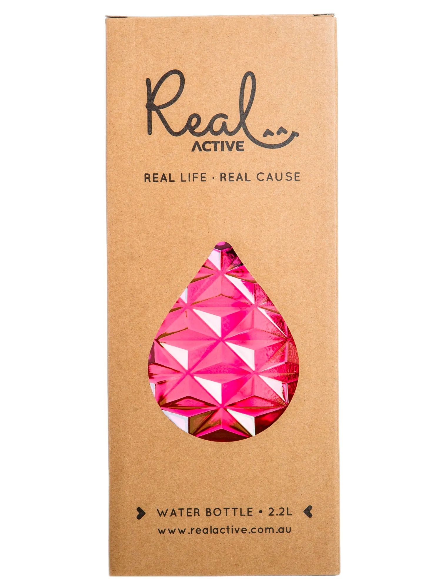 Real Active 2.2L Water Bottle - Tickled Pink