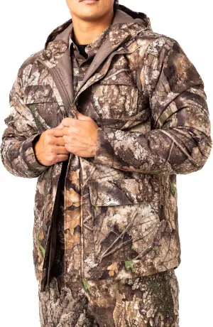 Realtree Men's Camo Hunting Insulated Cold Weather Parka Jacket - Wind-proof, Mid-weight and Super Warm