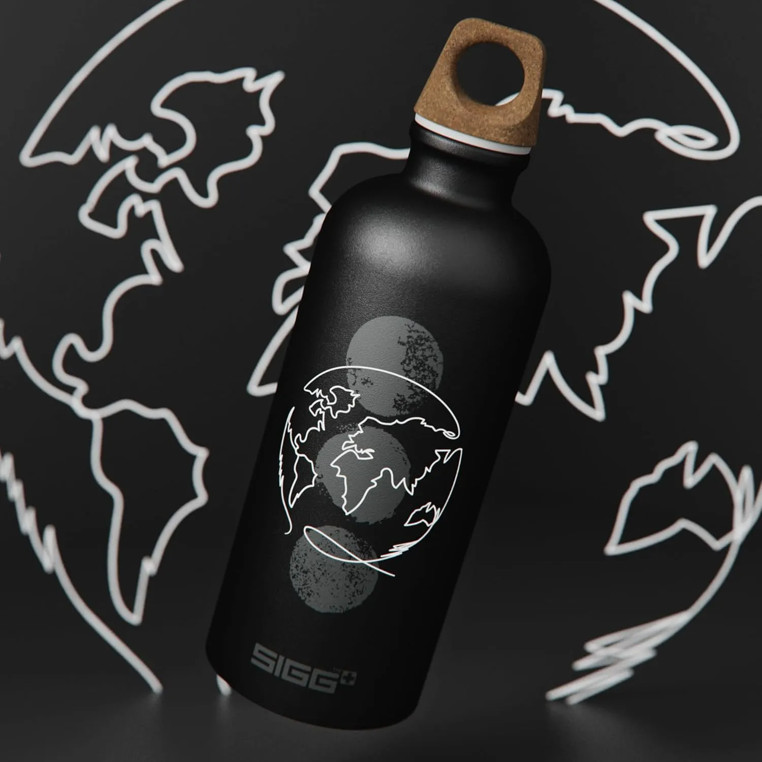 Recycled Metal Water Bottle - Traveller MyPlanet - Made in Switzerland - Carbonated Drinks - Lightweight 20, 34Oz
