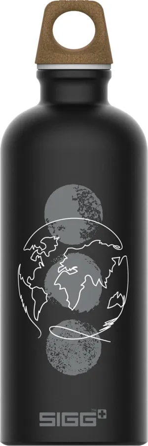 Recycled Metal Water Bottle - Traveller MyPlanet - Made in Switzerland - Carbonated Drinks - Lightweight 20, 34Oz